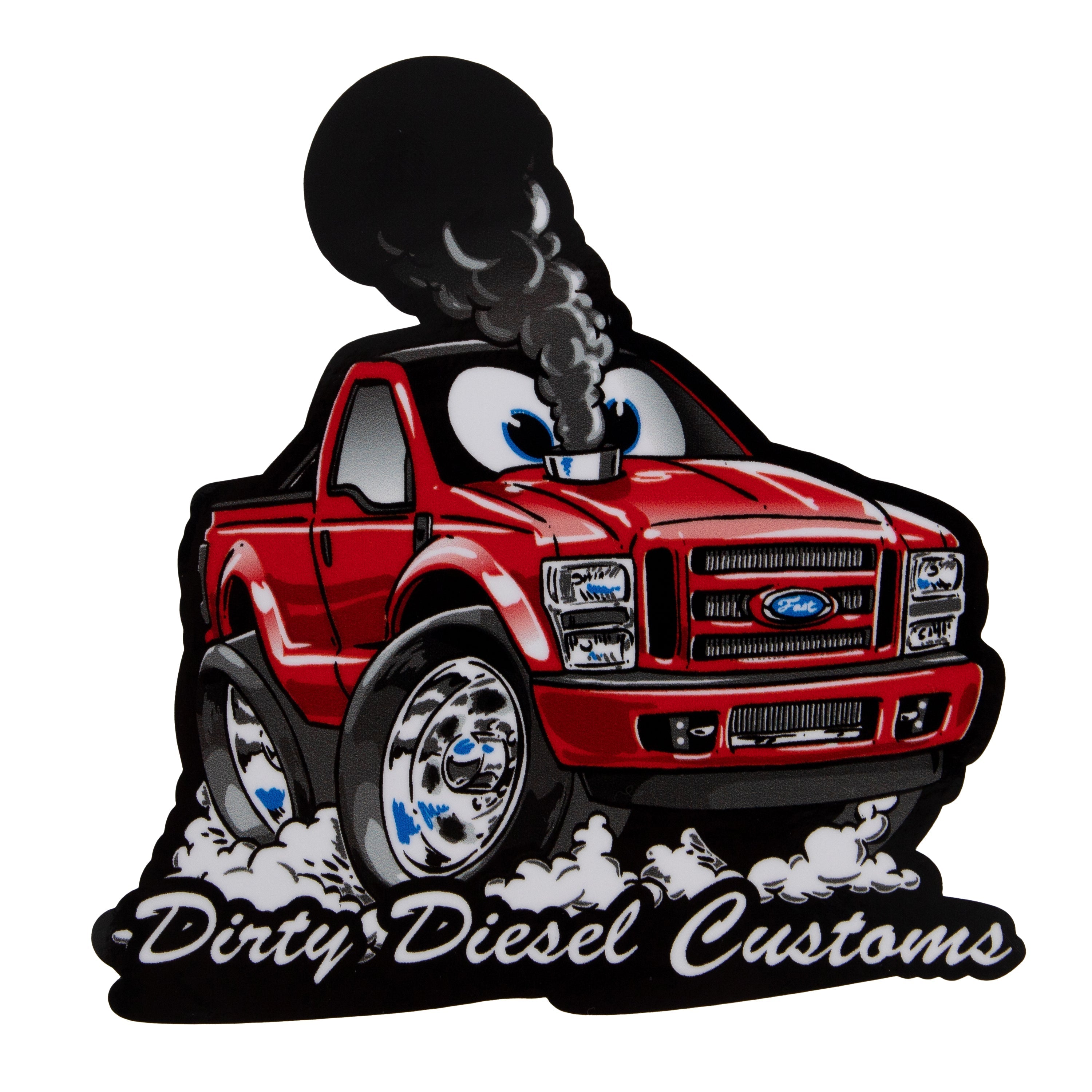 Hot! Dirty Diesel Cartoon Drag Truck Stickers