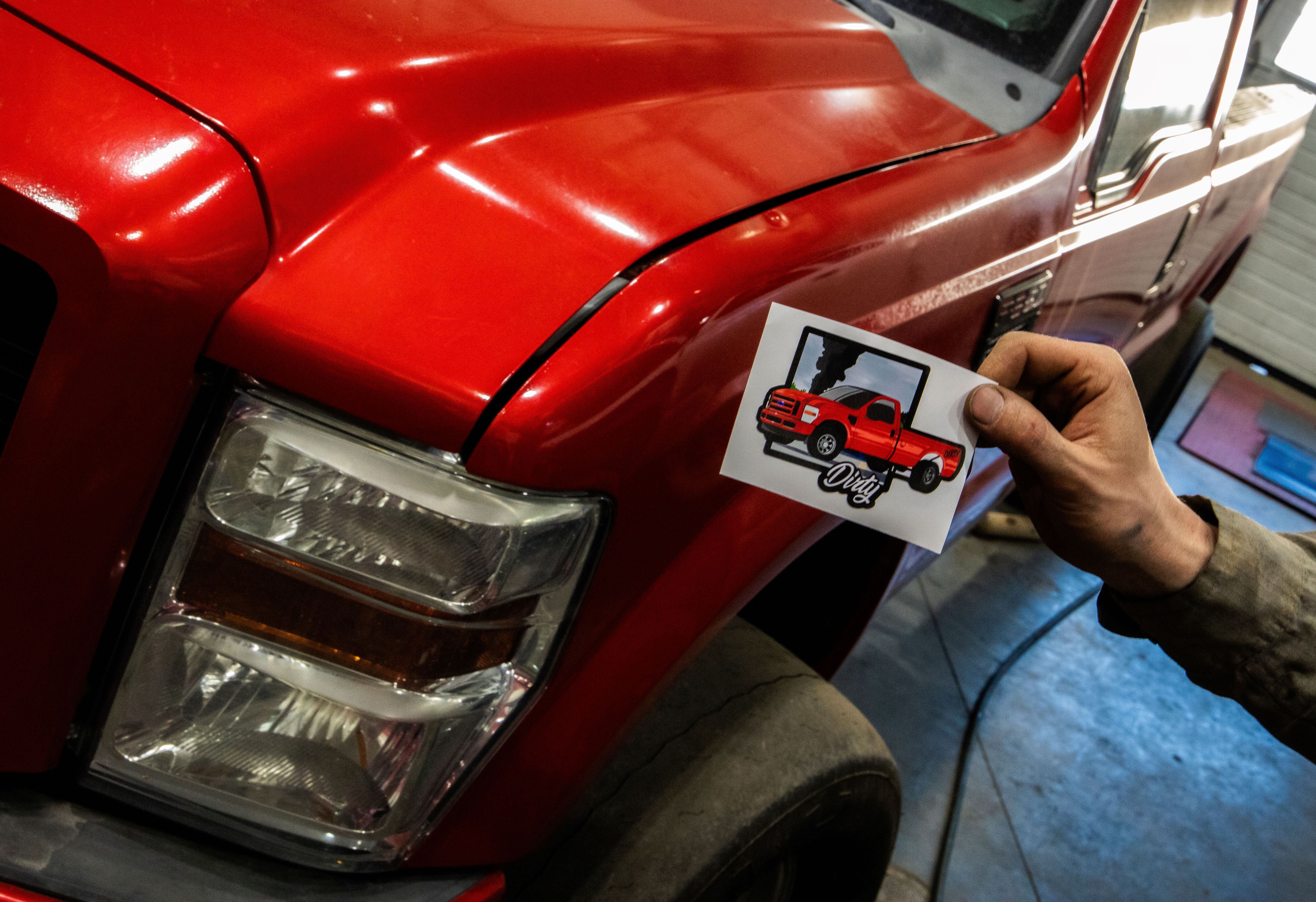 Hot! Dirty Diesel Cartoon Drag Truck Stickers