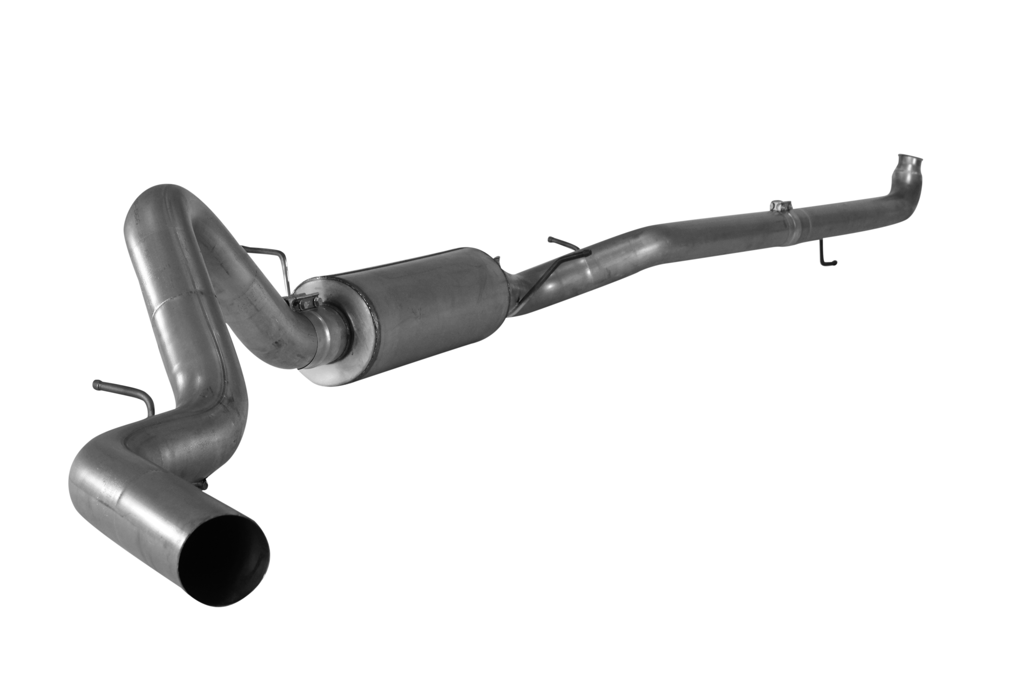 2007.5 - 2010 Duramax 4" Downpipe Back Exhaust System with Muffler (FLO 834) - Great for Street Use