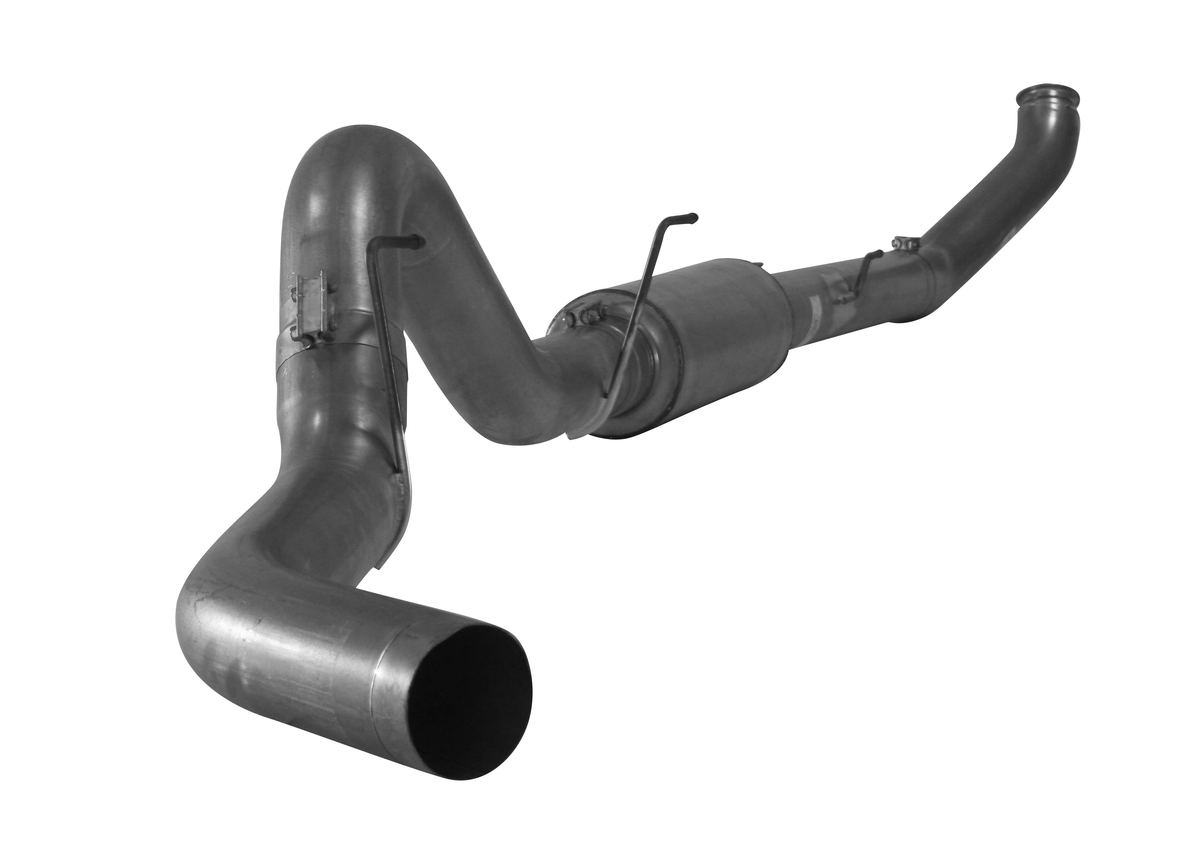 2007.5 - 2009 Cummins 6.7L 4' Turbo Back Exhaust with High - Flow Muffler (FLO 1836)