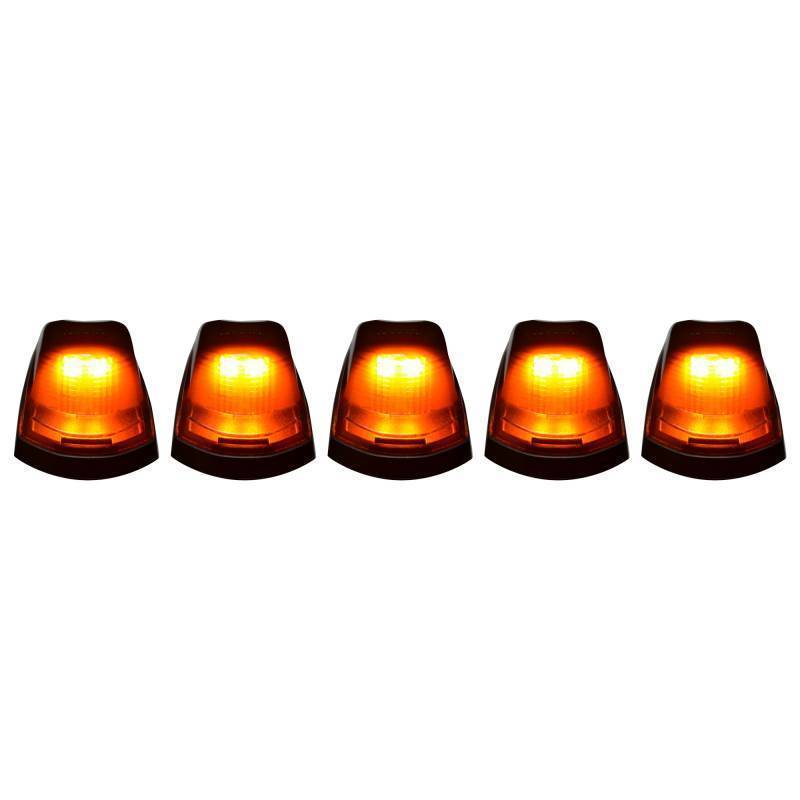 2017 - 2022 Ford F - Series 6.7L Powerstroke Amber LED Cab Lights Set with Smoked Lenses (264343BK)