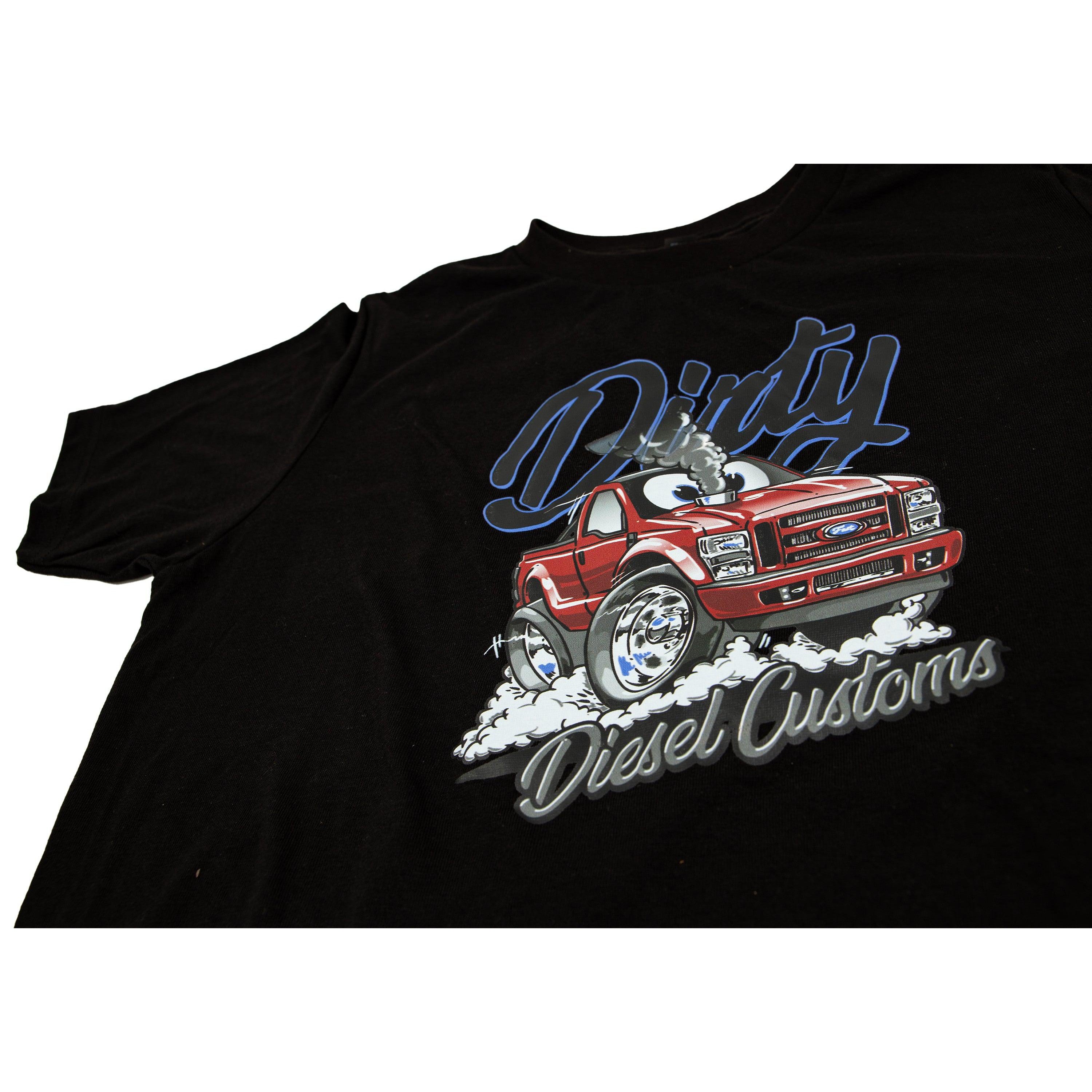 Adorable Kids T-Shirt with Dirty Diesel Cartoon Truck Graphic