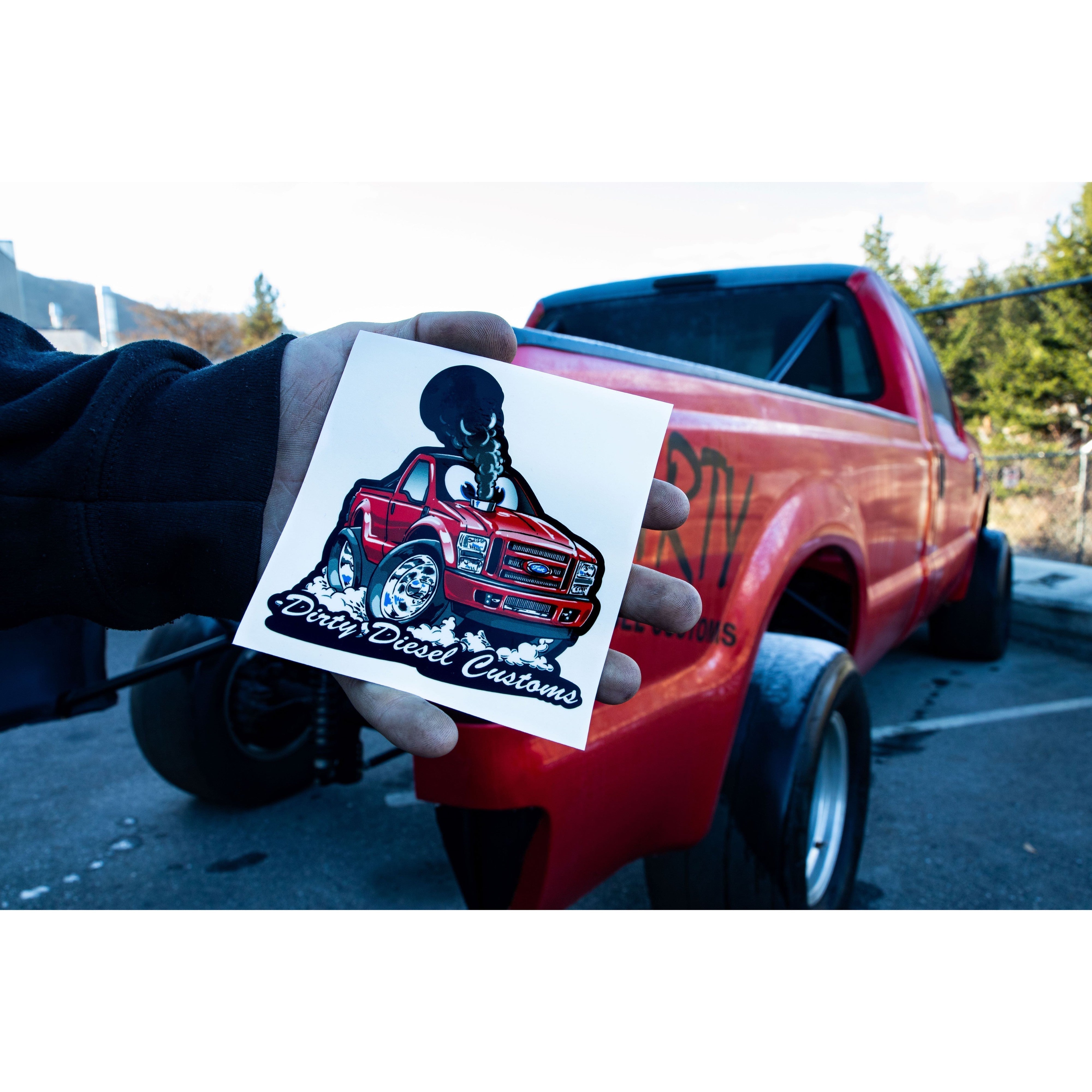 Hot! Dirty Diesel Cartoon Drag Truck Stickers