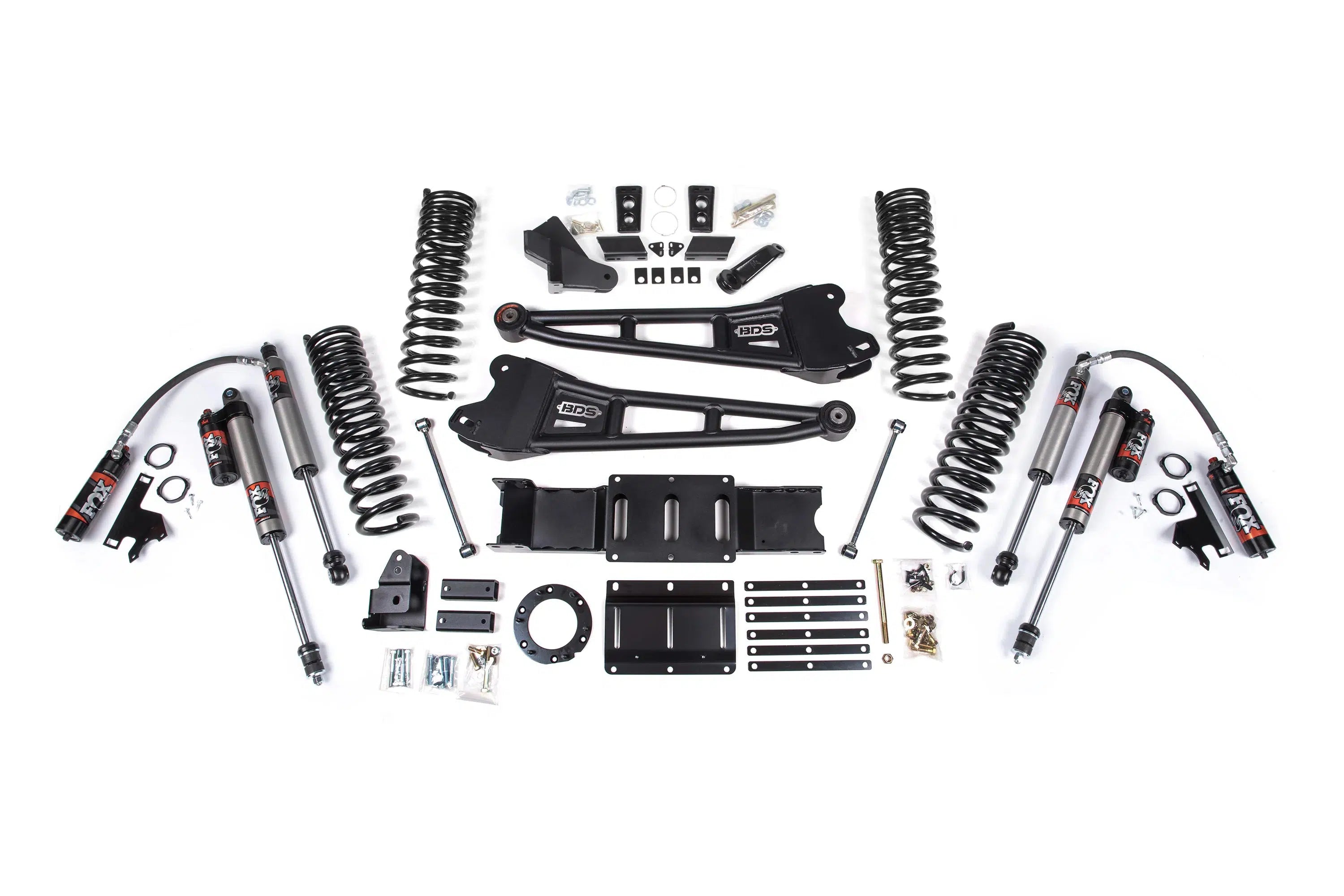 Get This 2019 - 2024 Dodge/Ram 2500 Cummins 6 Radius Arm Lift Kit with NX2 Shocks (BDS1680H)