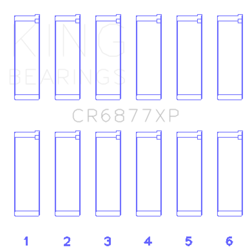 Hot Deal: King BMW S54B32 Connecting Rod Bearings (Size .026, Set of 6)