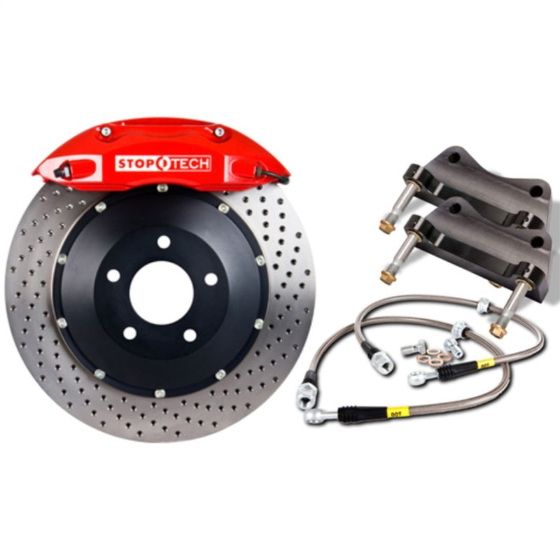 StopTech ST-40 355x32 Red Drilled Front Rotors for 93-98 Toyota Supra & 92-00 Lexus SC300/SC400