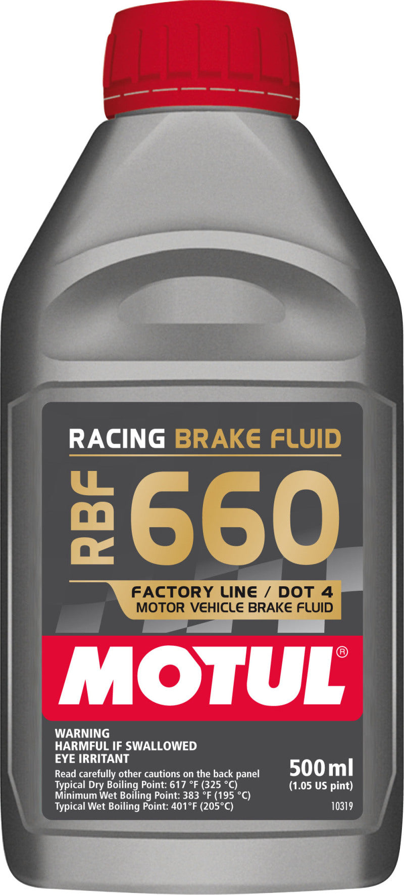 Motul 1/2L Racing DOT 4 RBF 660 Brake Fluid for Extreme Conditions