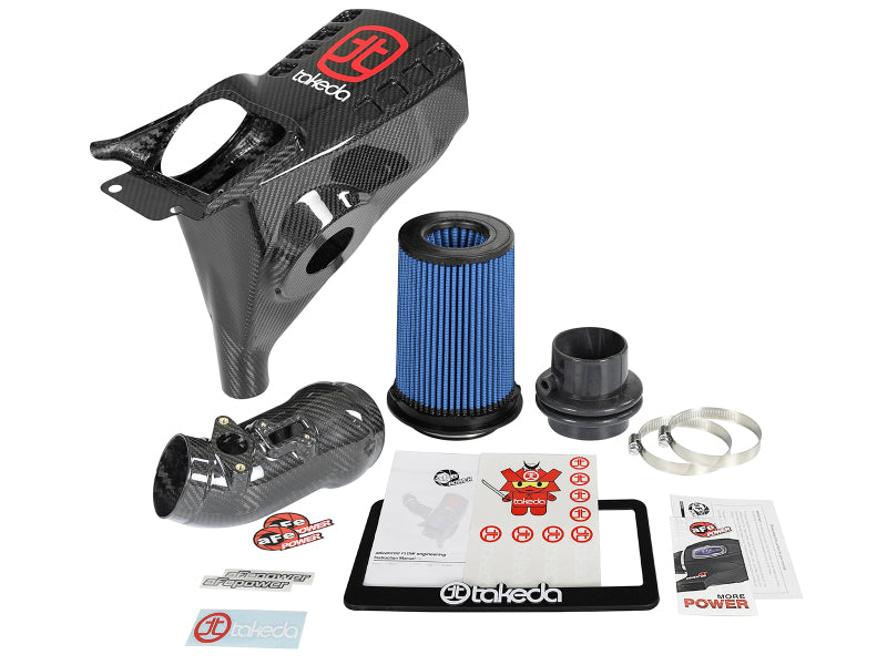 aFe Momentum Black Carbon Fiber CAIS w/Pro 5R Filter - 2017-2021 Honda Civic Type R I4-2.0L (t) - Hot Deal