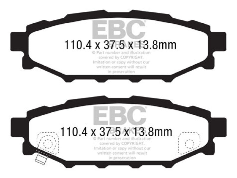 Hot Deal! EBC Yellowstuff Rear Brake Pads for Subaru BRZ 2.0 & More