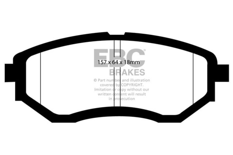 EBC Yellowstuff Front Brake Pads for 2016 - 2021 Subaru WRX 2.0T