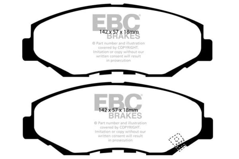 Hot Deal! EBC Yellowstuff Front Brake Pads for 2013 - 2015 Acura ILX 1.5 Hybrid