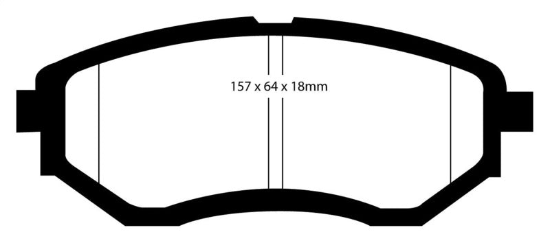 EBC Yellowstuff Front Brake Pads for 2016 - 2021 Subaru WRX 2.0T