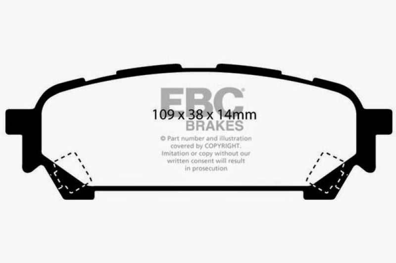 EBC Yellowstuff Rear Brake Pads for 2004 - 2006 Saab 9 - 2X 2.0 Turbo
