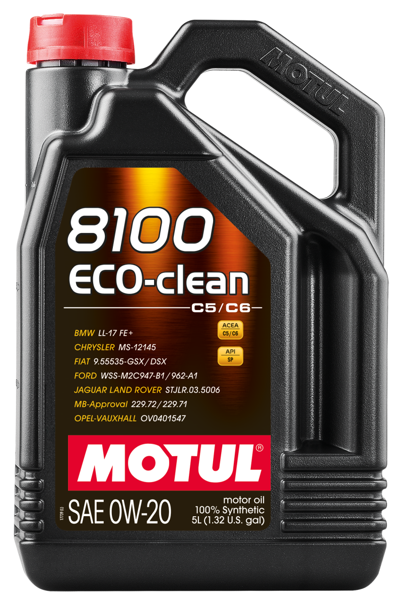 Hot Deal! Motul 5L 8100 0W20 Synthetic Engine Oil for Eco - Clean Performance