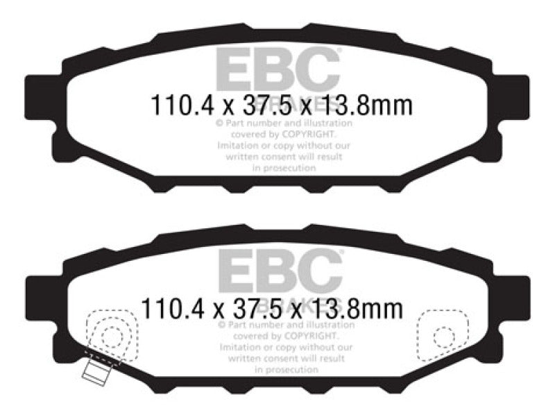 Hot Deal! EBC Yellowstuff Rear Brake Pads for Subaru BRZ 2.0 & More