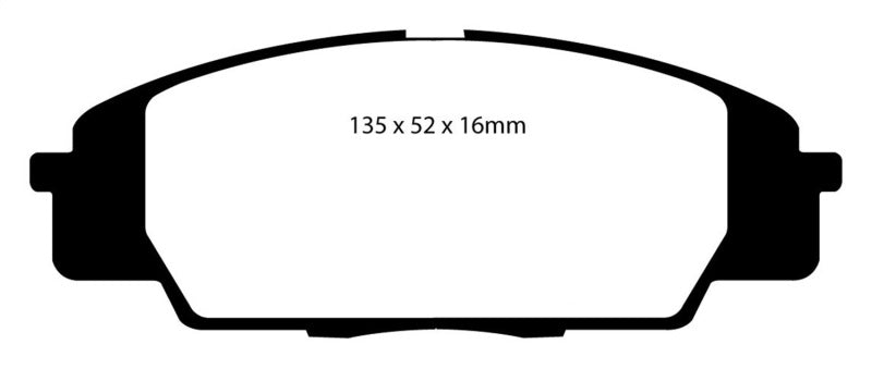 EBC Yellowstuff Front Brake Pads for 2007 - 2011 Acura CSX (Canada) 2.0 Type S