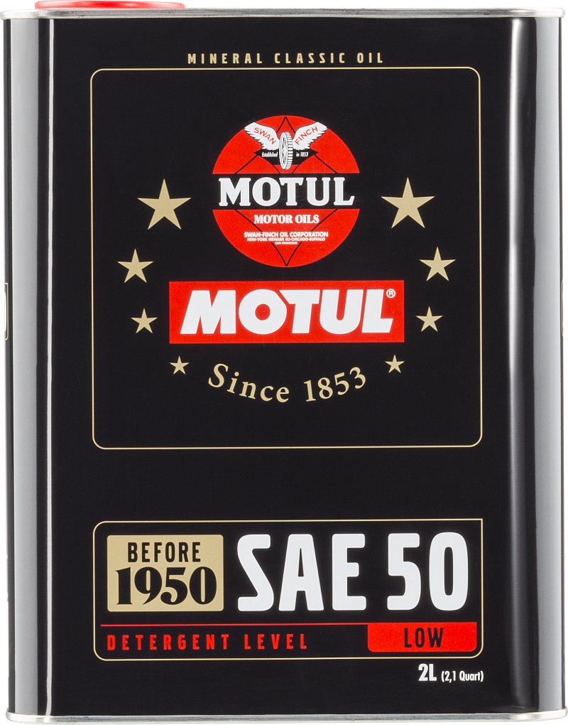 Hot Sale! Motul 2L Classic SAE 50 Mineral Engine Oil for Vintage Engines