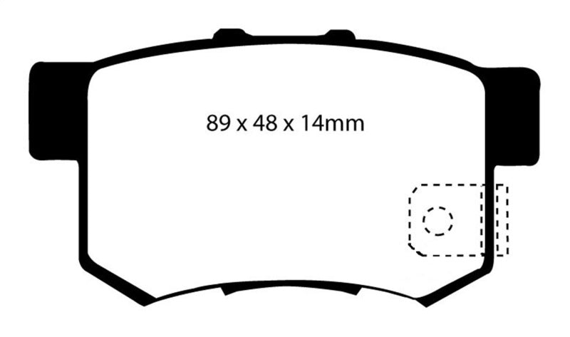EBC Yellowstuff Rear Brake Pads - Ideal for 1997 Acura CL 2.2 & Multiple Models