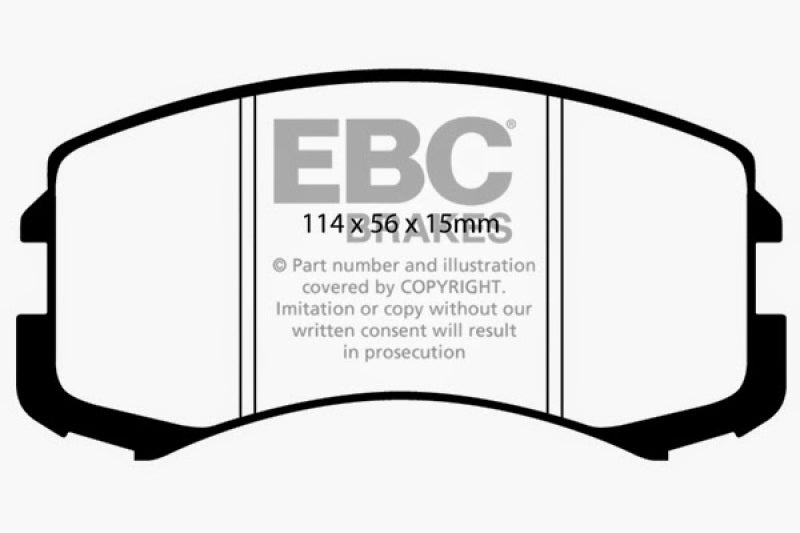 EBC Yellowstuff Front Brake Pads for 2002 - 2007 Mitsubishi Lancer ES