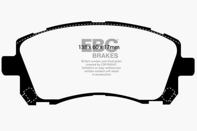 EBC Yellowstuff Front Brake Pads for 98 - 02 Subaru Forester 2.5