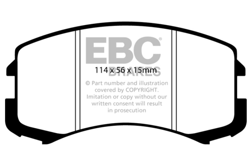 EBC Yellowstuff Front Brake Pads for 2002 - 2007 Mitsubishi Lancer ES