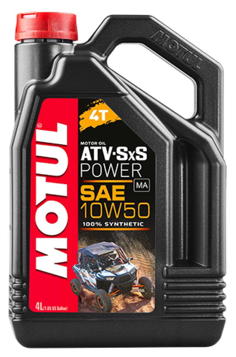 Motul 4L 10W50 4T 4-Stroke Engine Oil for ATV and SXS - Great Deal in Case of 4