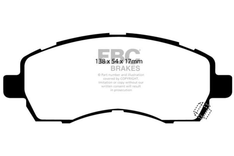 Hot Sale! EBC Yellowstuff Front Brake Pads for 1996 - 2002 Subaru Impreza and Legacy