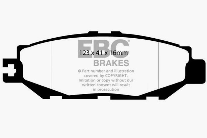 EBC Yellowstuff Rear Brake Pads for 93 - 94 Lexus LS400 4.0 - High - Performance Deal